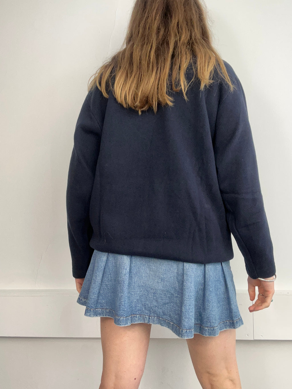 Navy Floral Sweater Size M
