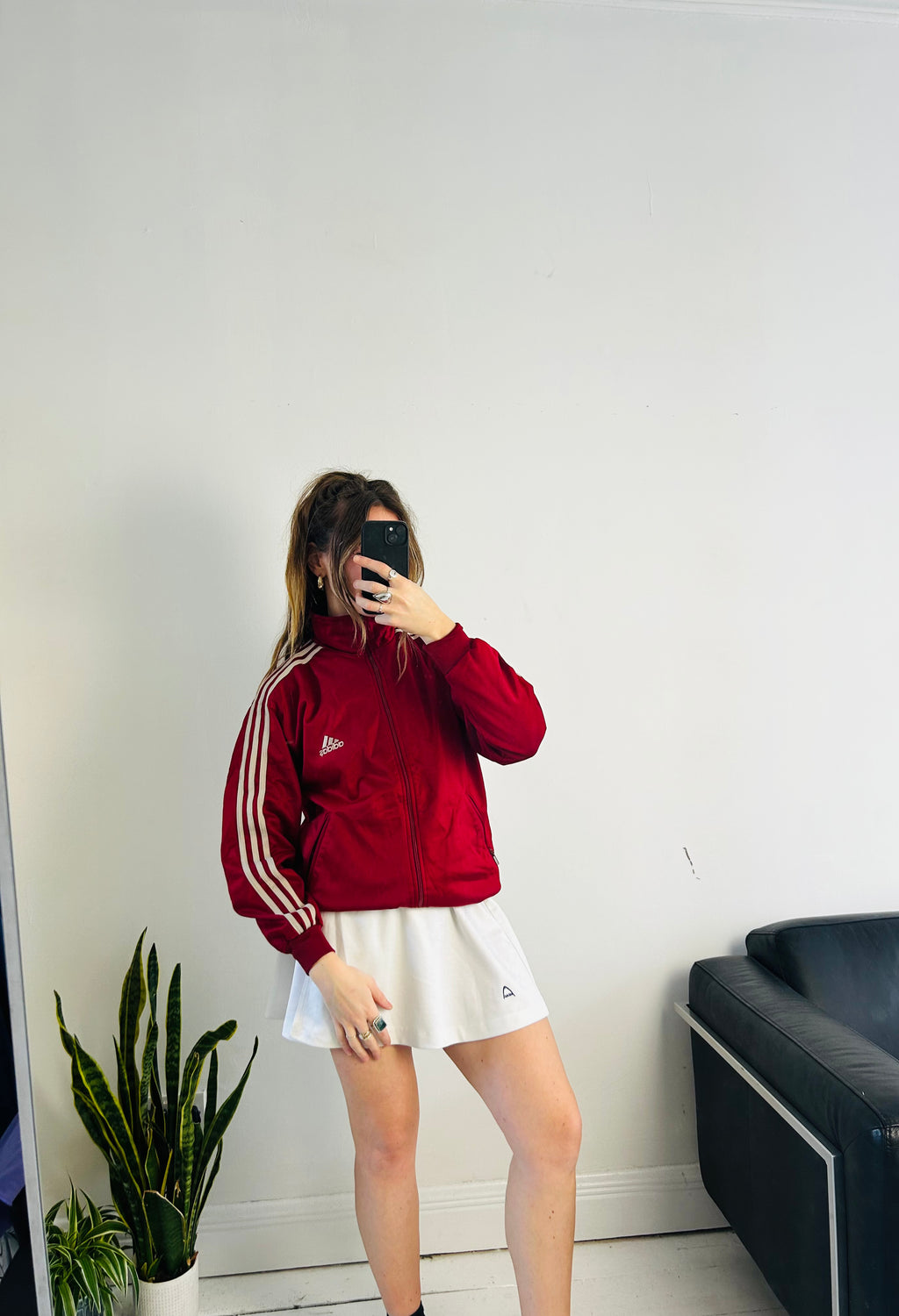 Wine ADidas Track Jacket Size M