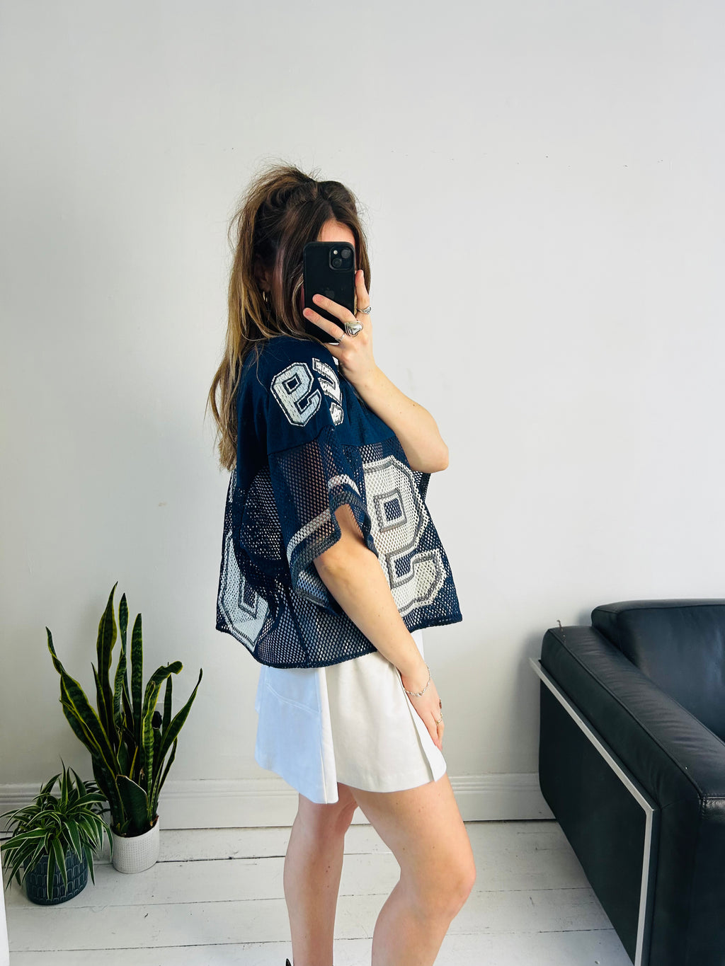 Cropped Mesh Jersey Size L