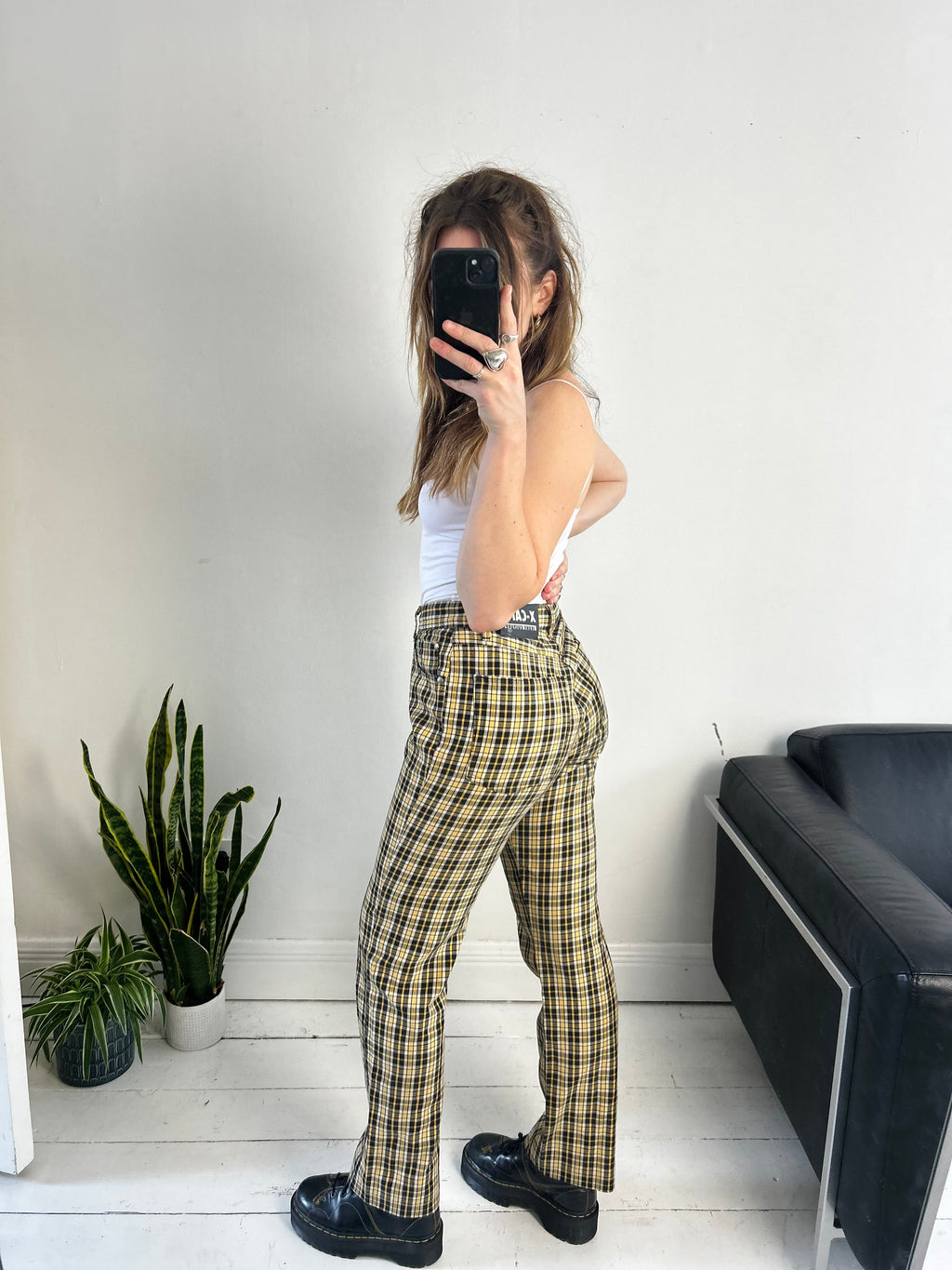Tartan jeans Size 8