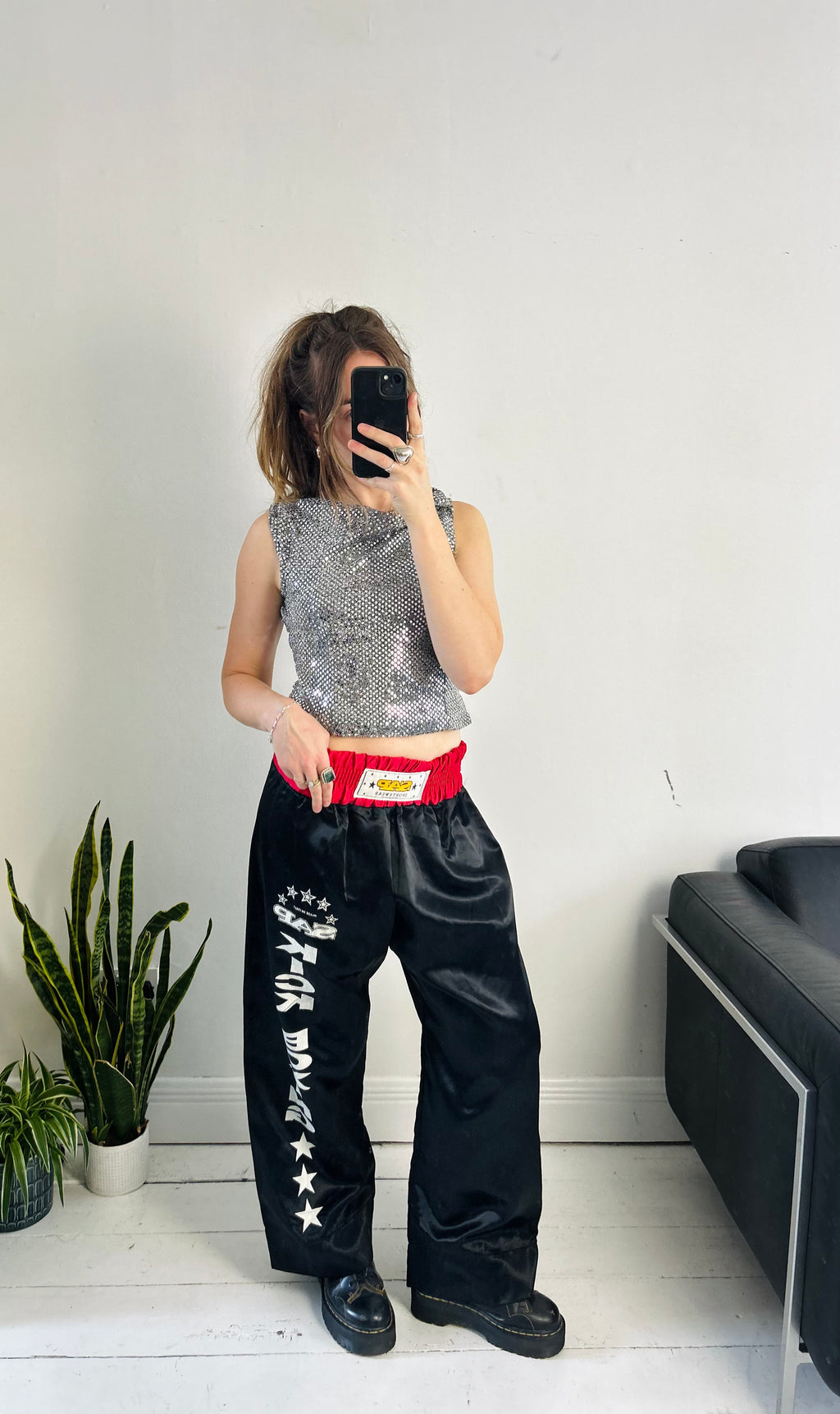 80's Thai Kick Boxing Pants Size s/m