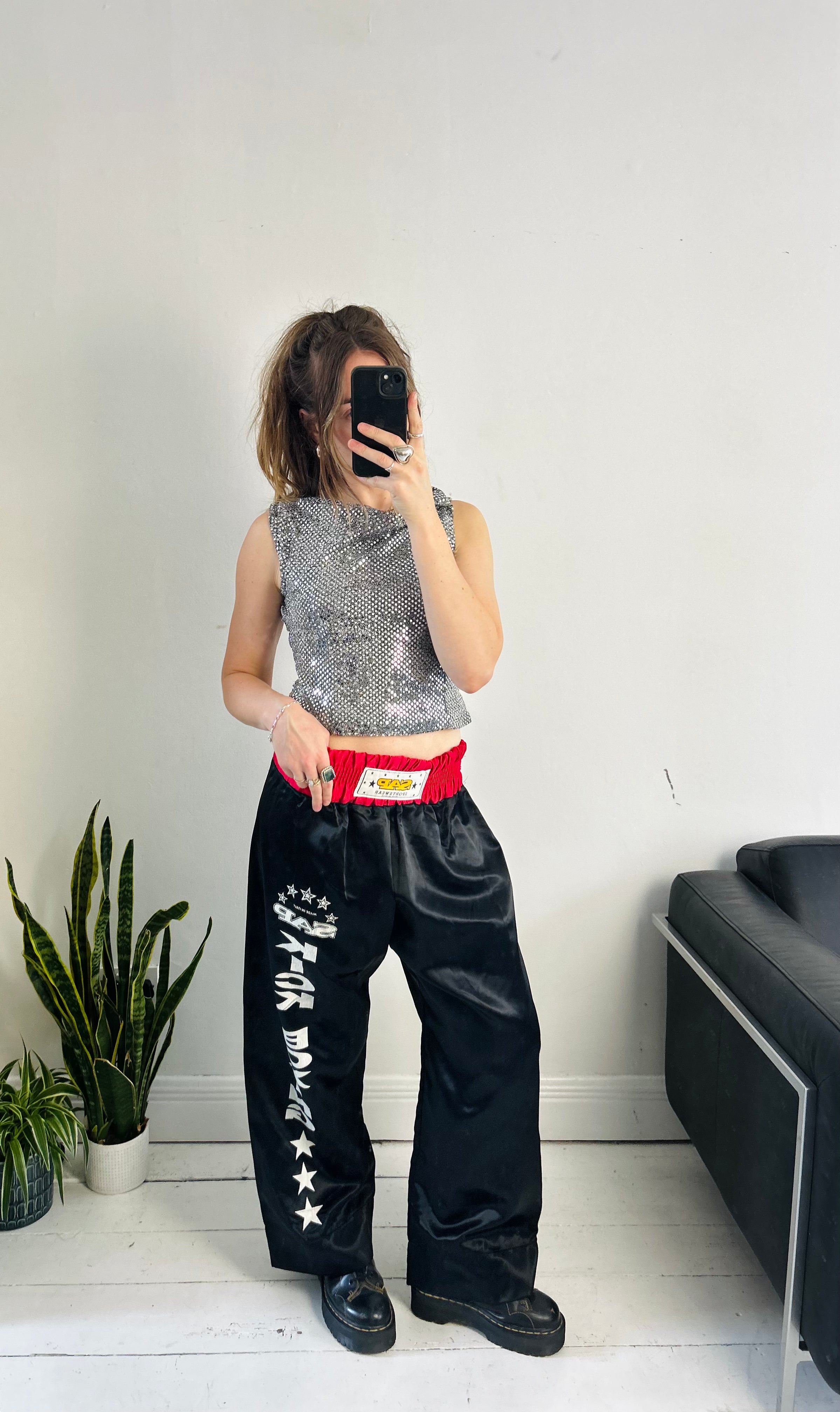 80's Thai Kick Boxing Pants Size s/m
