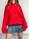 Red 80's Bomber Jacket Size L