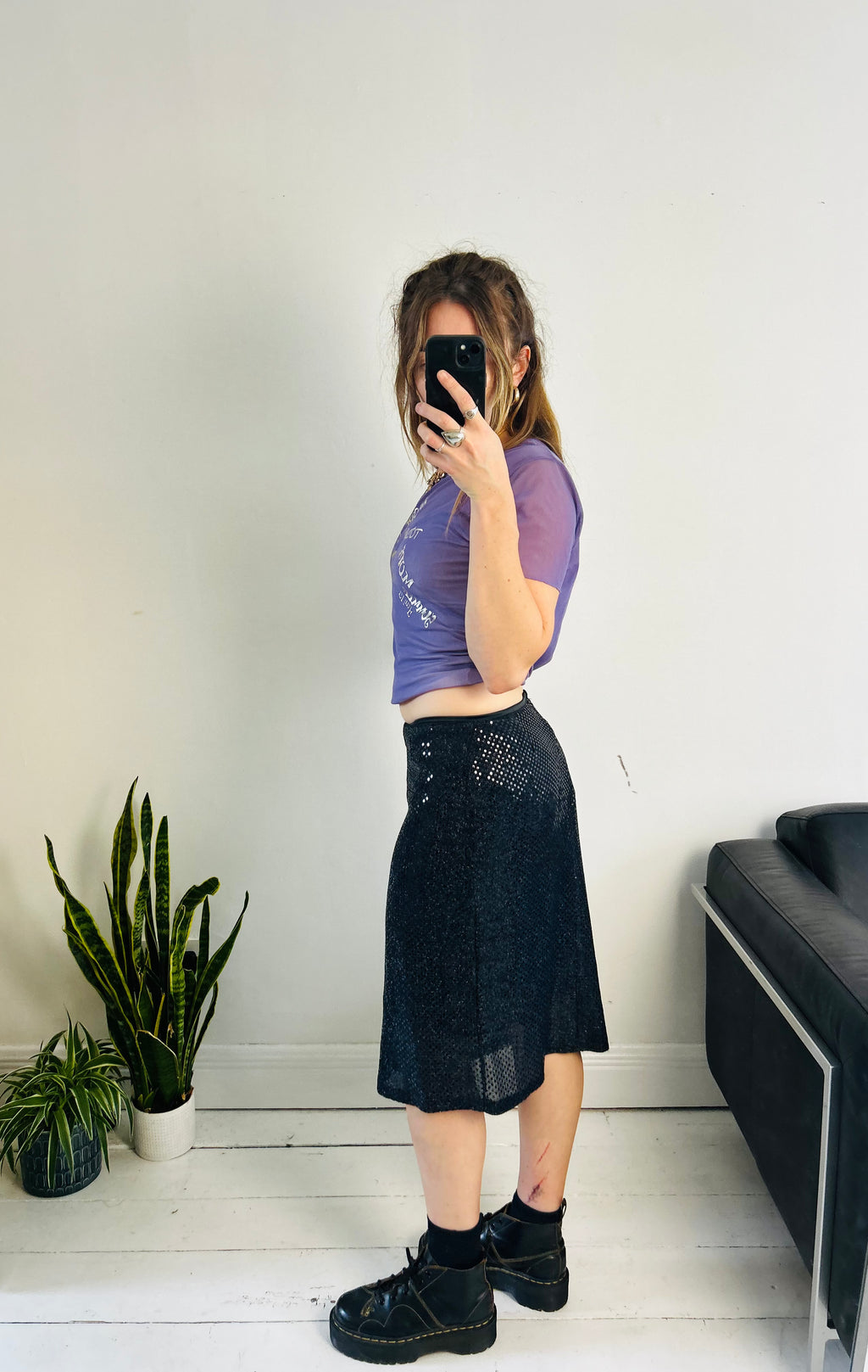 Lilac Mesh Top Size 12