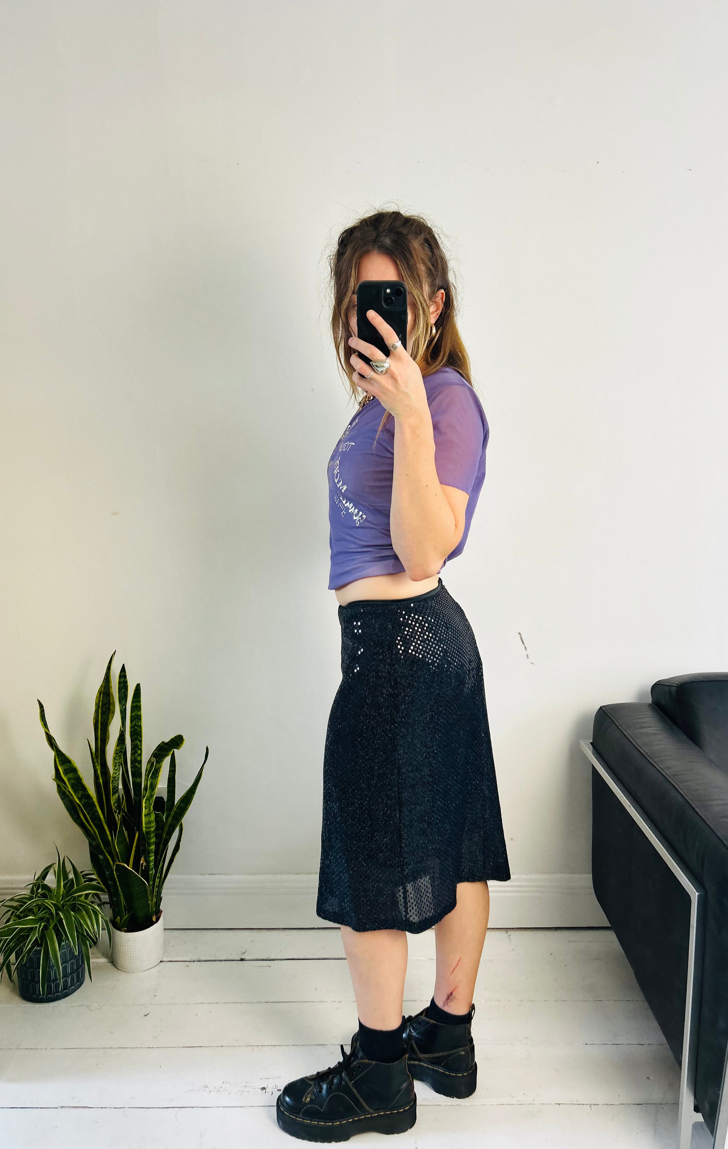 Lilac Mesh Top Size 12