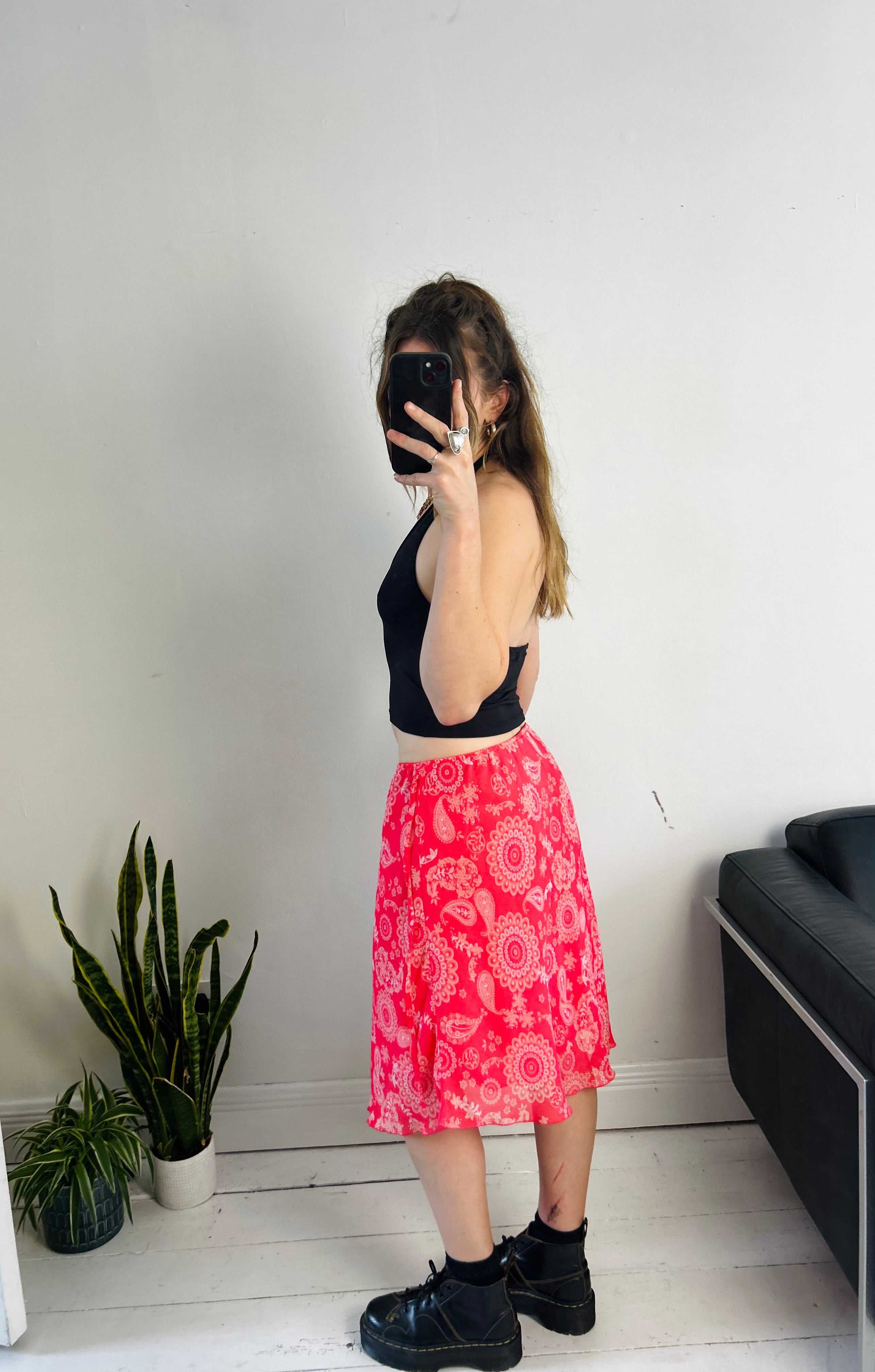 Y2k Midi Skirt Super Stretch Size 12/14