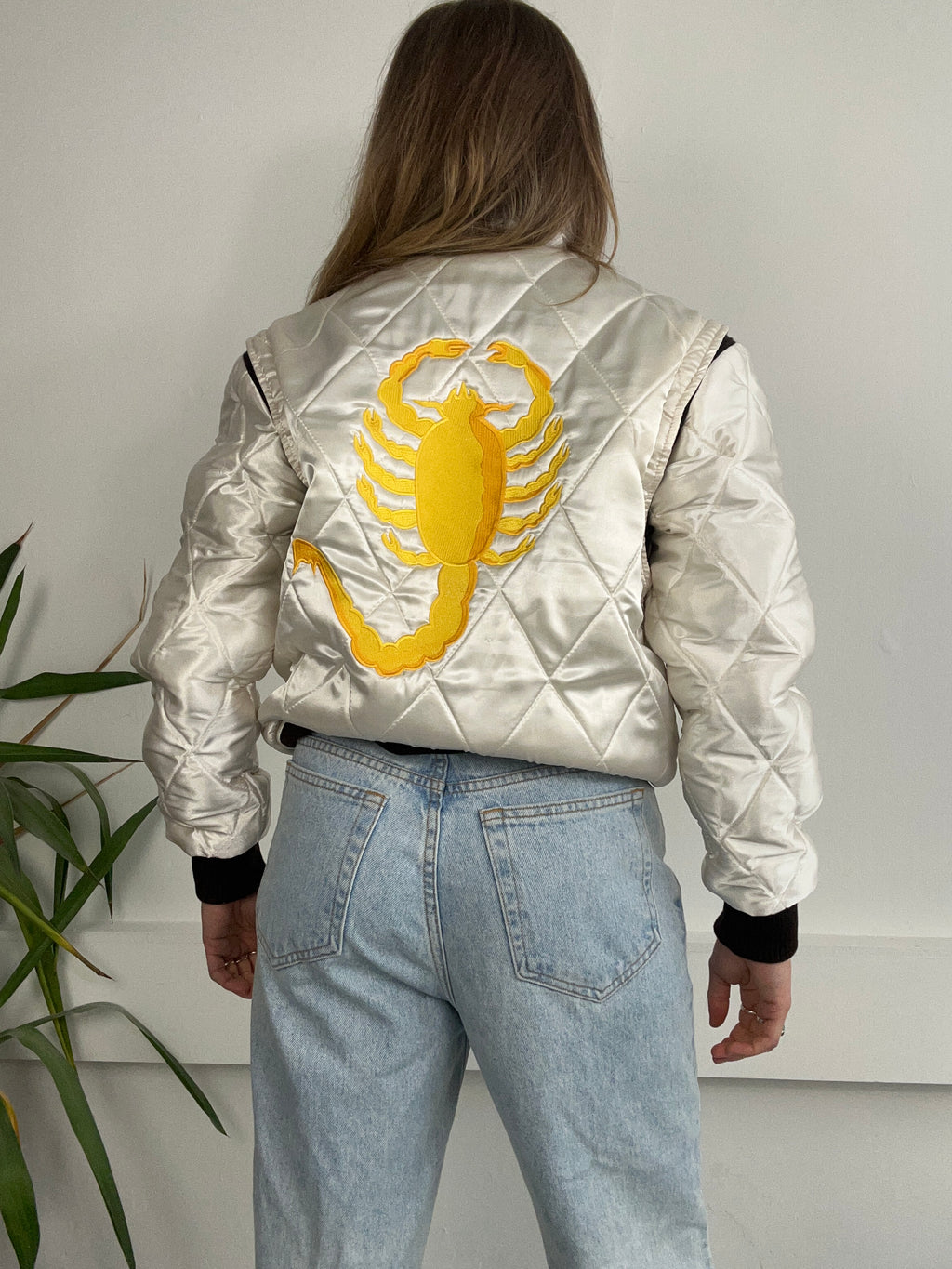 Scorpio Satin Bomber Jacket Size S