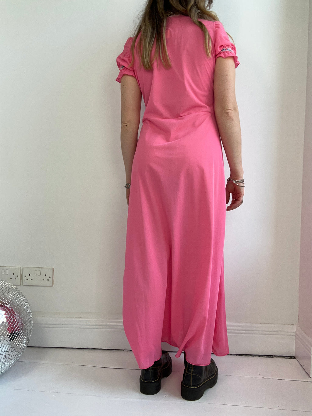 Pink 1970's Maxi Dress Size 10/12