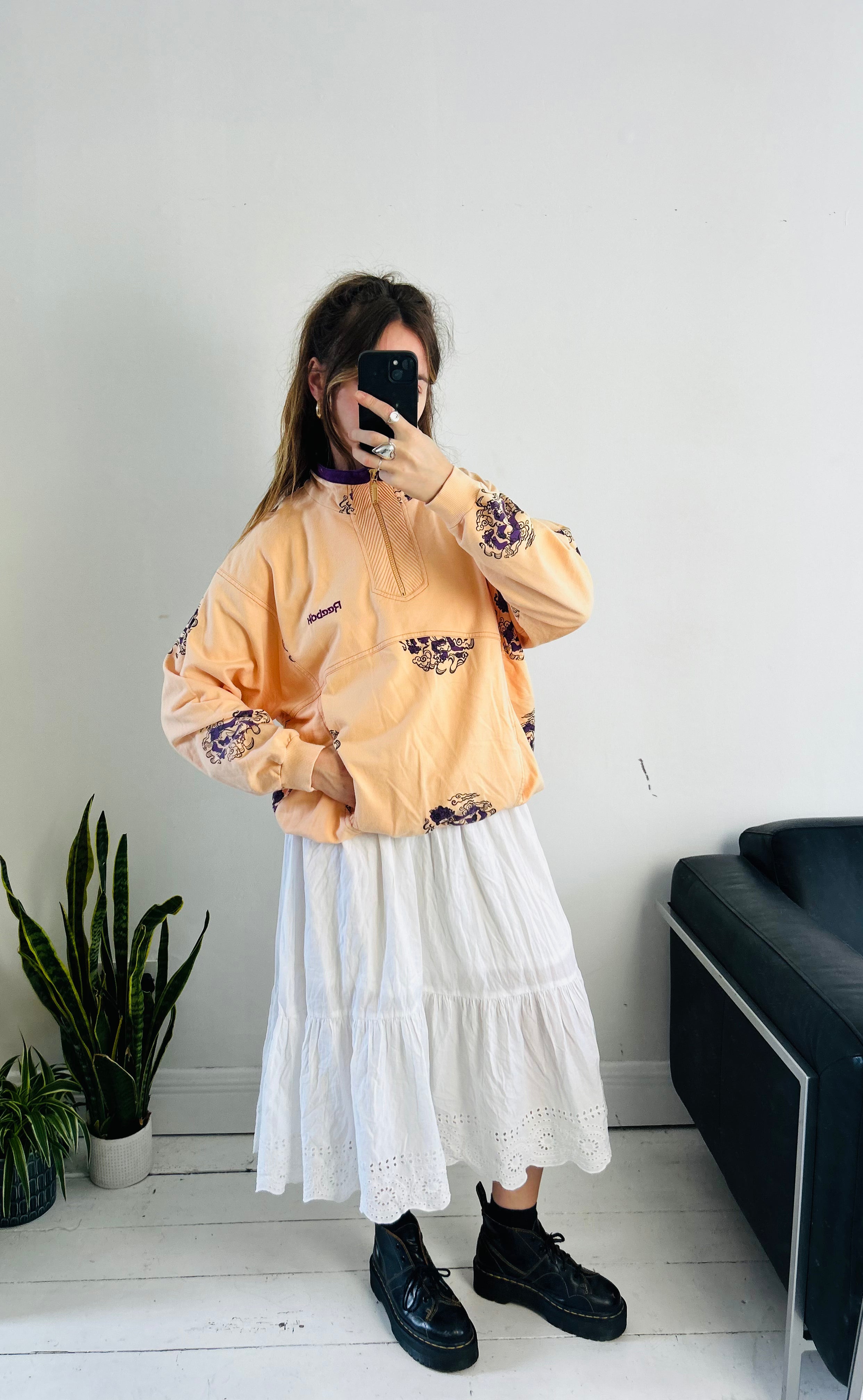 Reebok Half Zip Sweater Size M