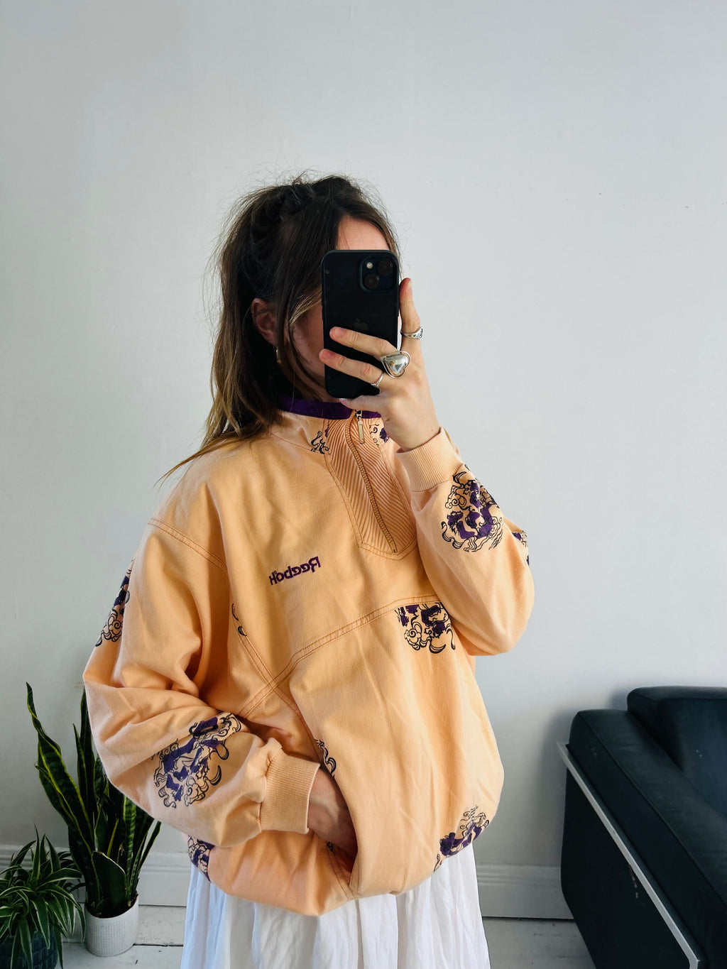 Reebok Half Zip Sweater Size M