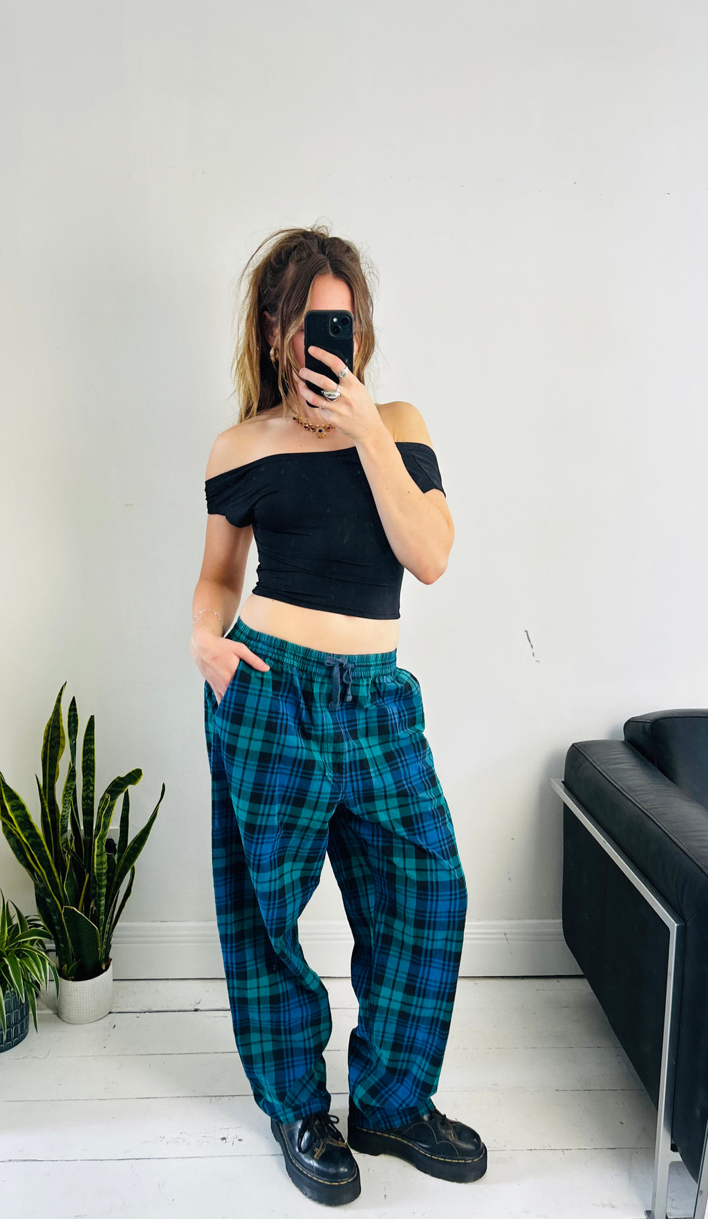 Vans tartan Baggy Skater Pants Size M