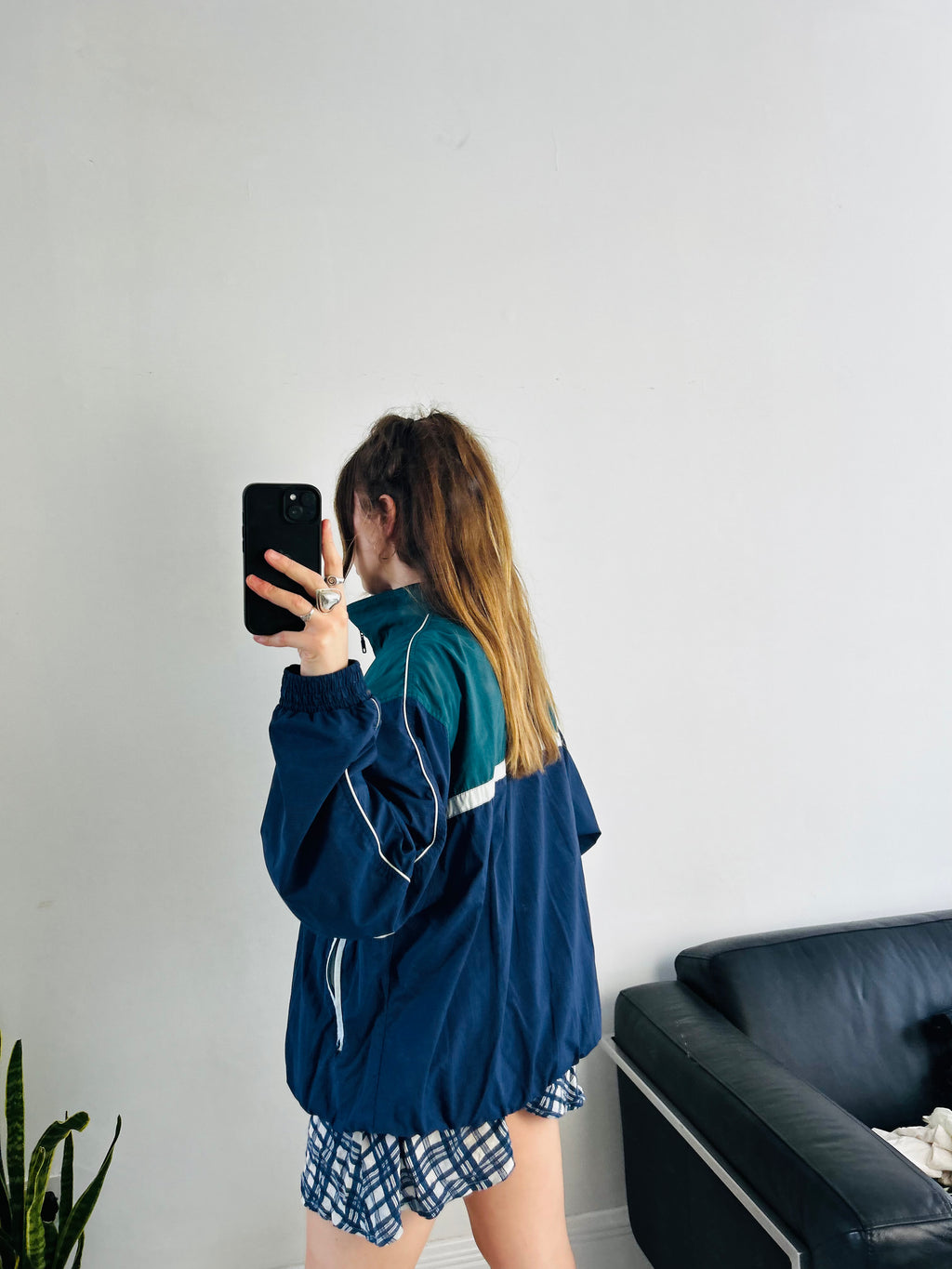 Green And Navy 90's Jacket Size M/L