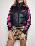 Adidas Pink And Black Track Jacket Size 8