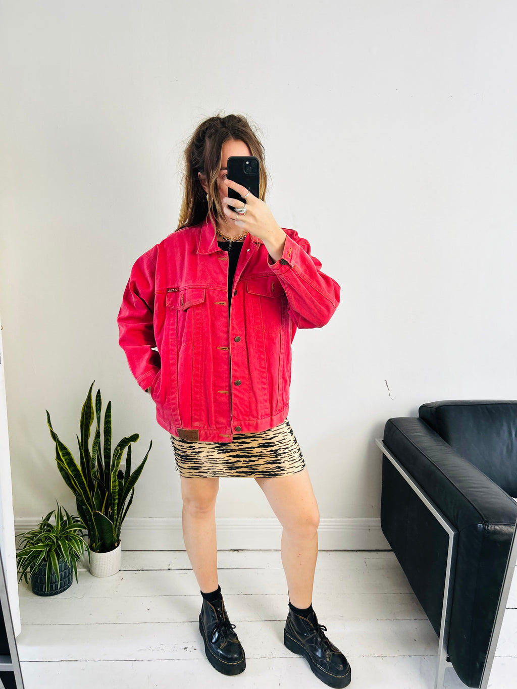 Red 90's Denim JAcker size M