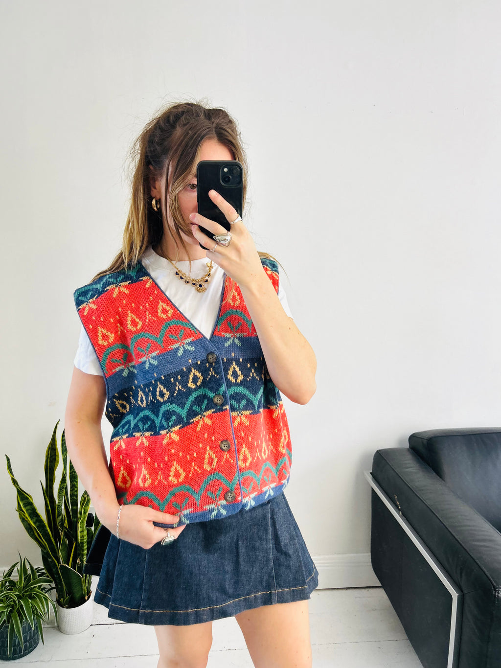 90's Knitted Sweater Vest Size L