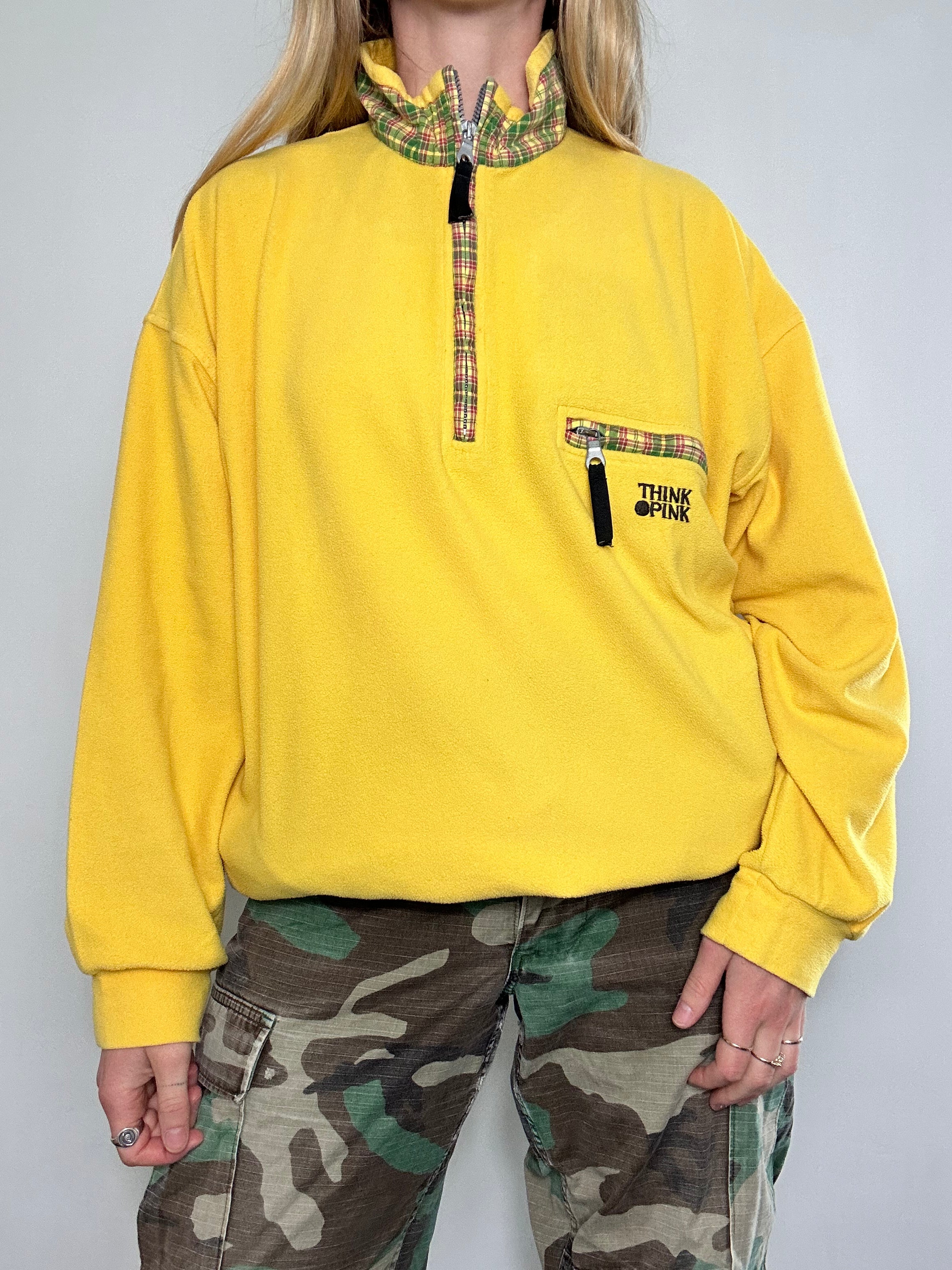 Tartan Yellow Fleece SIze M