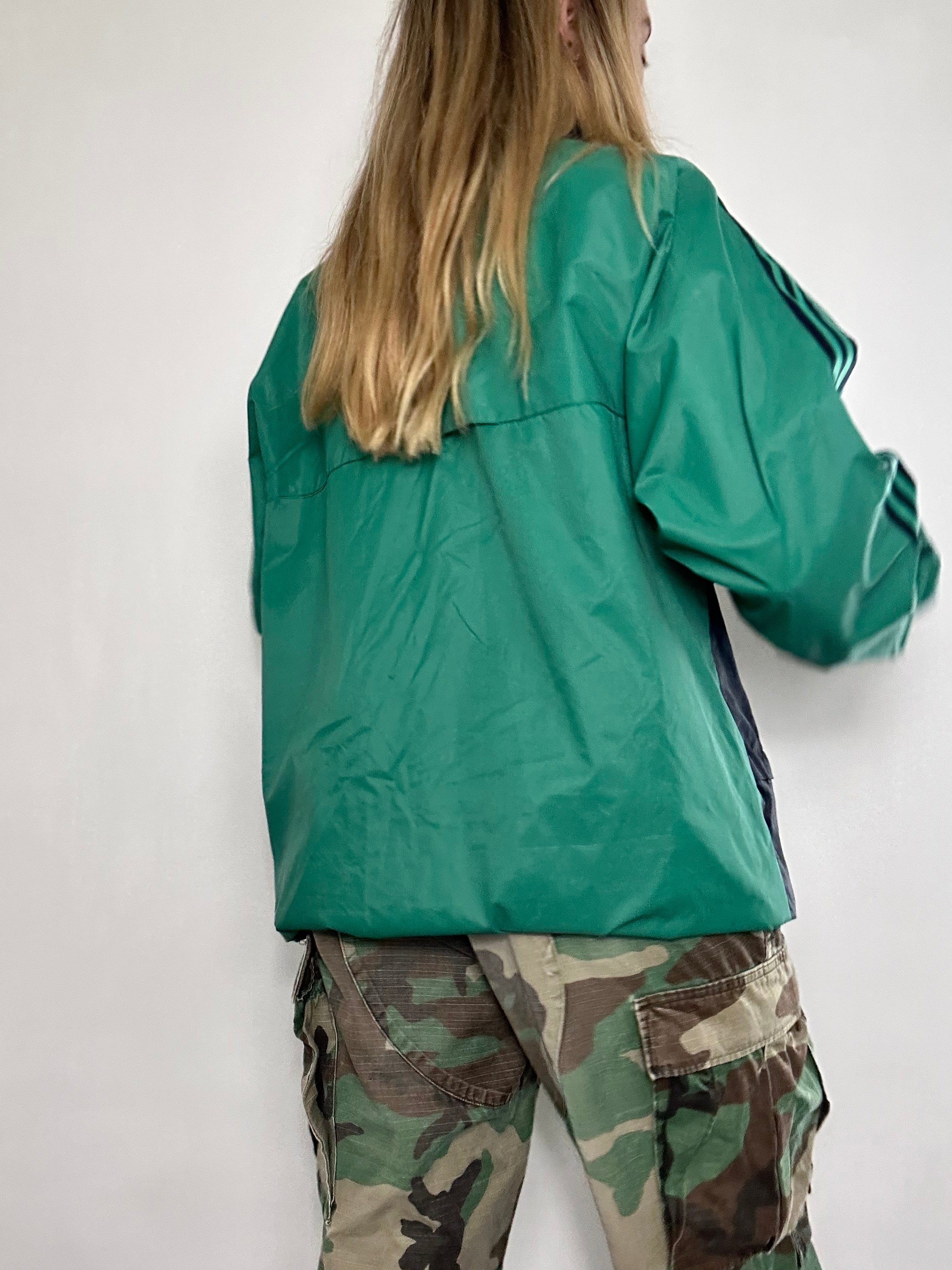 Green And Red Adidas Raincoat Size 10