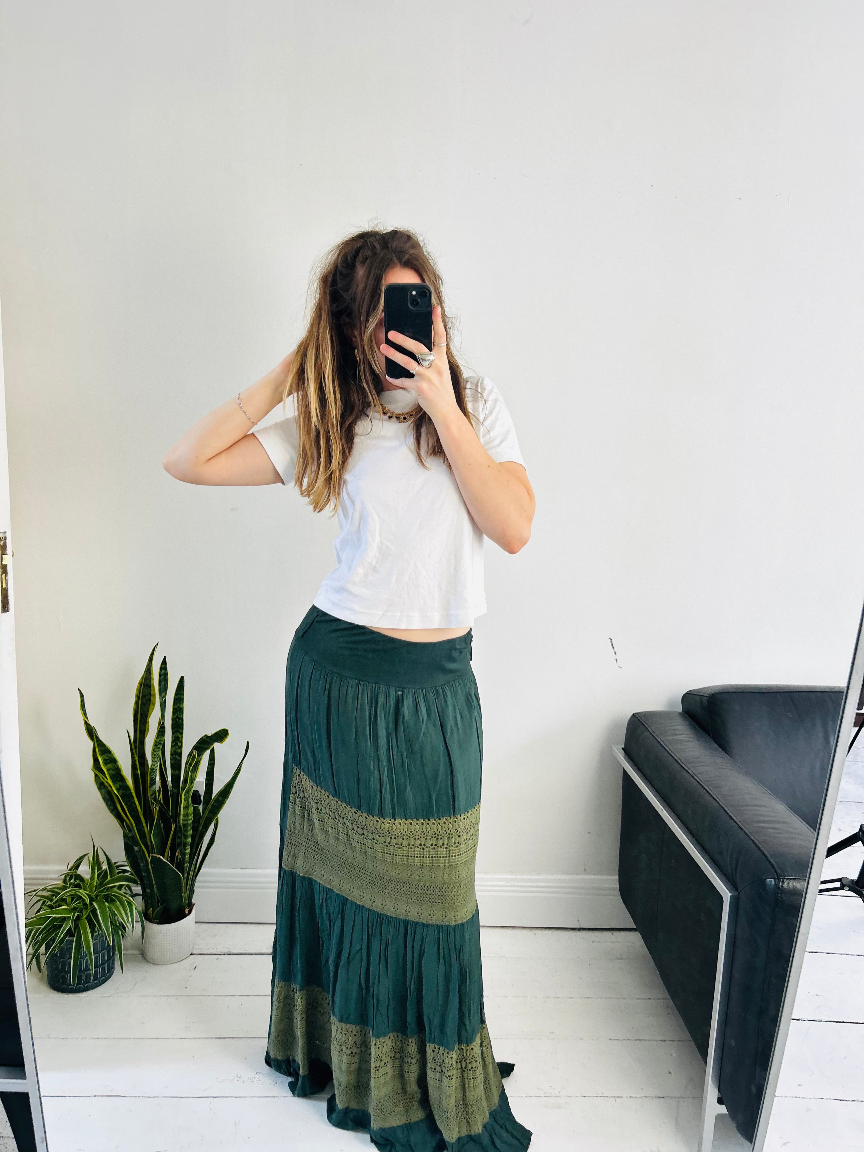 Green Maxi Skirt Size 12