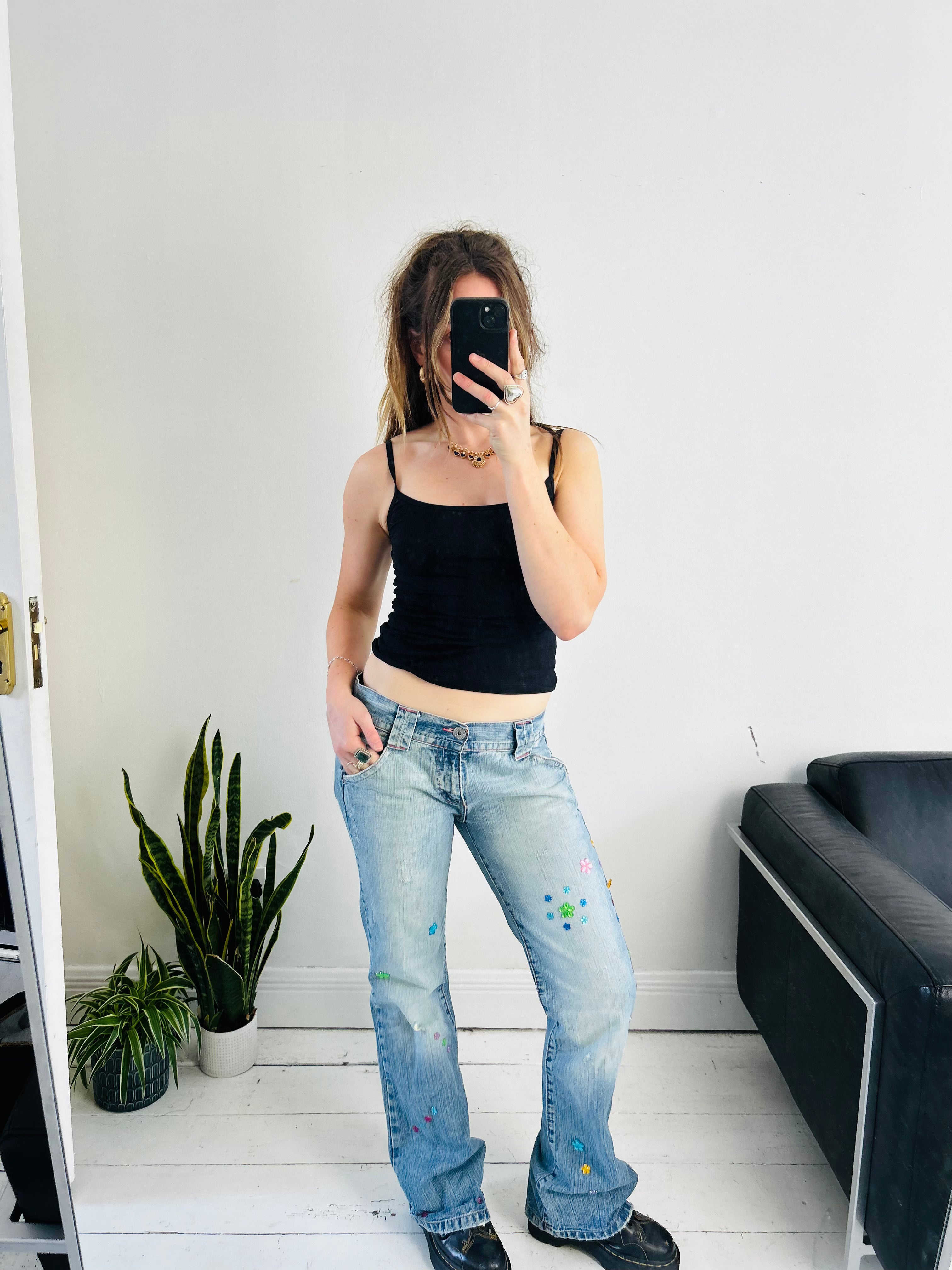 Low Rise Denim Dimonte Flares Size 8