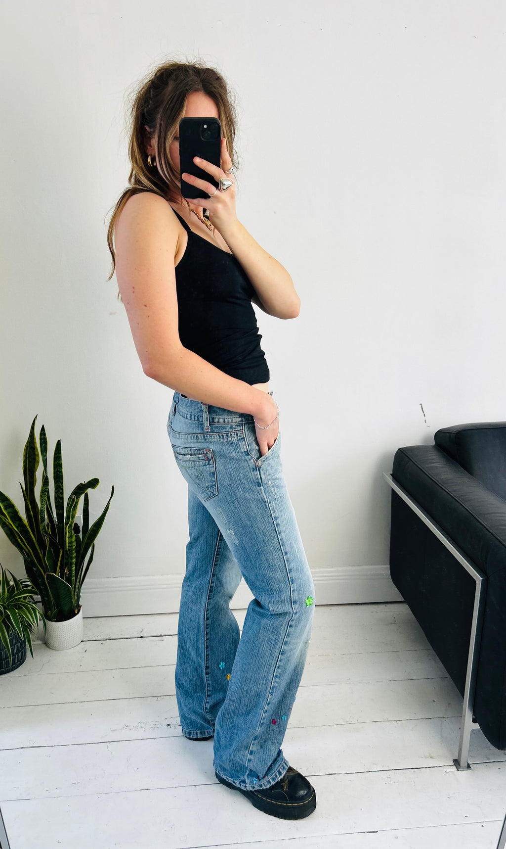 Low Rise Denim Dimonte Flares Size 8