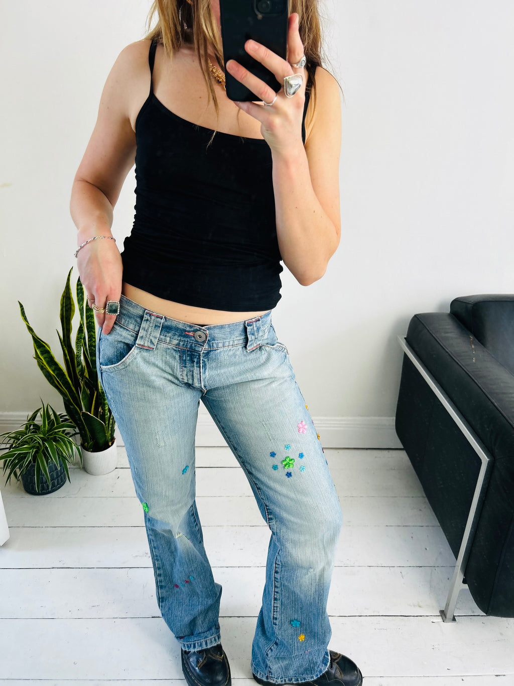 Low Rise Denim Dimonte Flares Size 8
