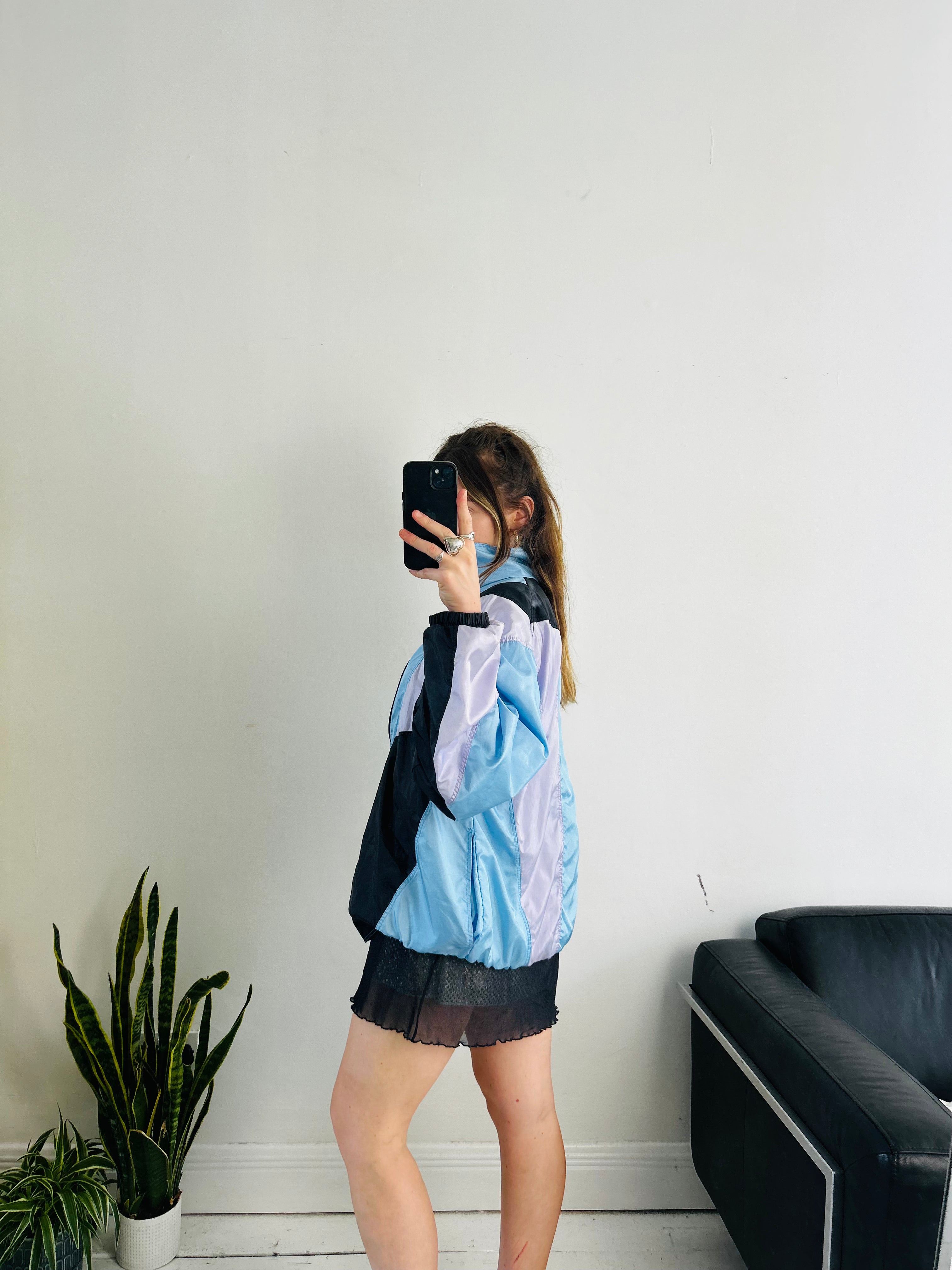 Blue Lilac Shell Jacket 80's Size L