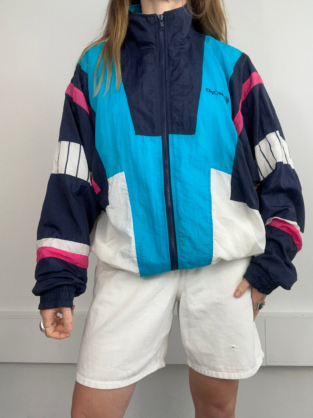 Shell Jacket Pink And Blue Size L