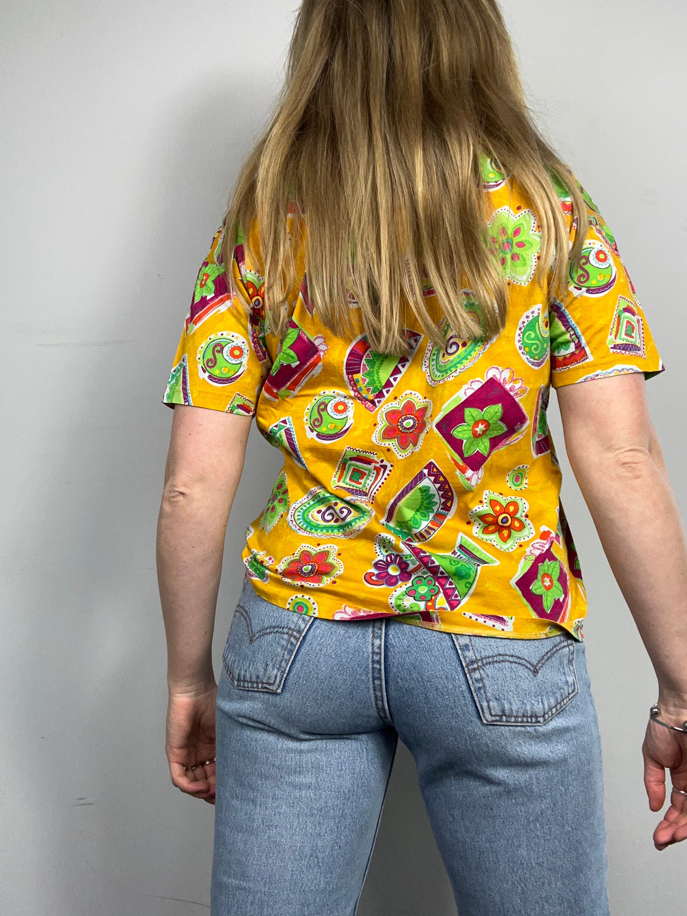 90's Floral Baby Tee Size 10