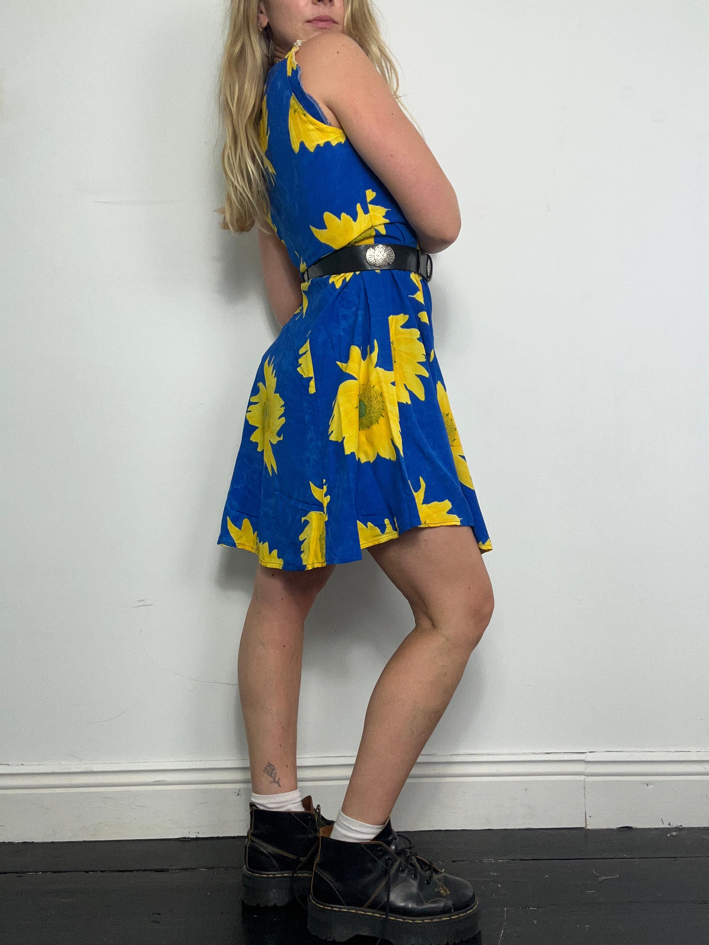 Daisy Print 90's Dress Size 8