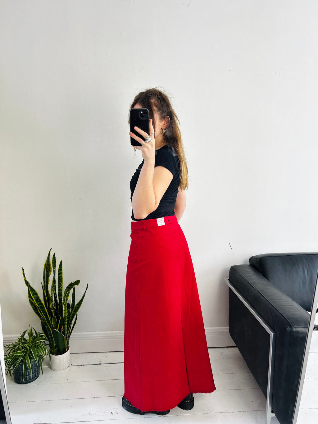 Red Maxi Skirt Size 12