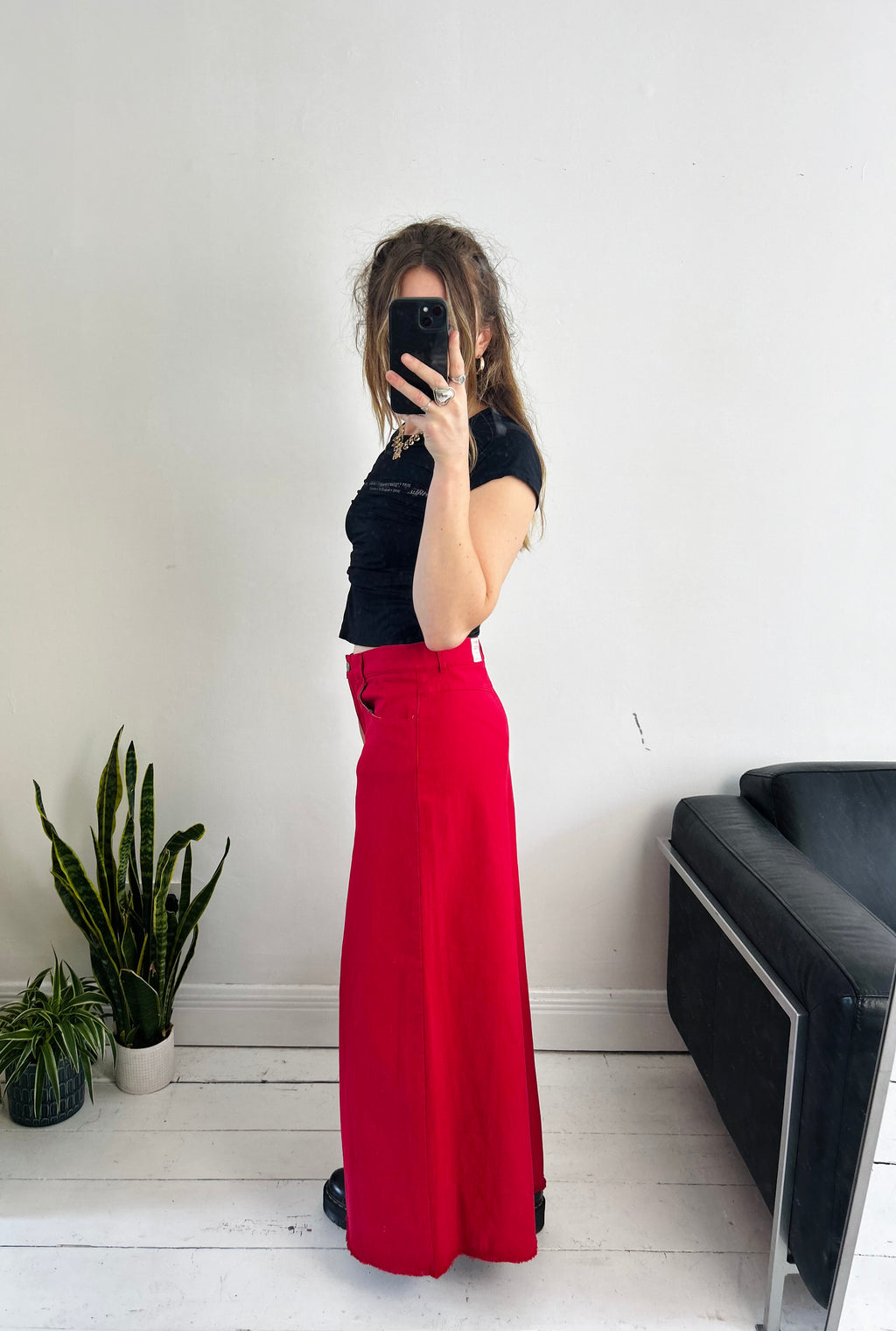 Red Maxi Skirt Size 12