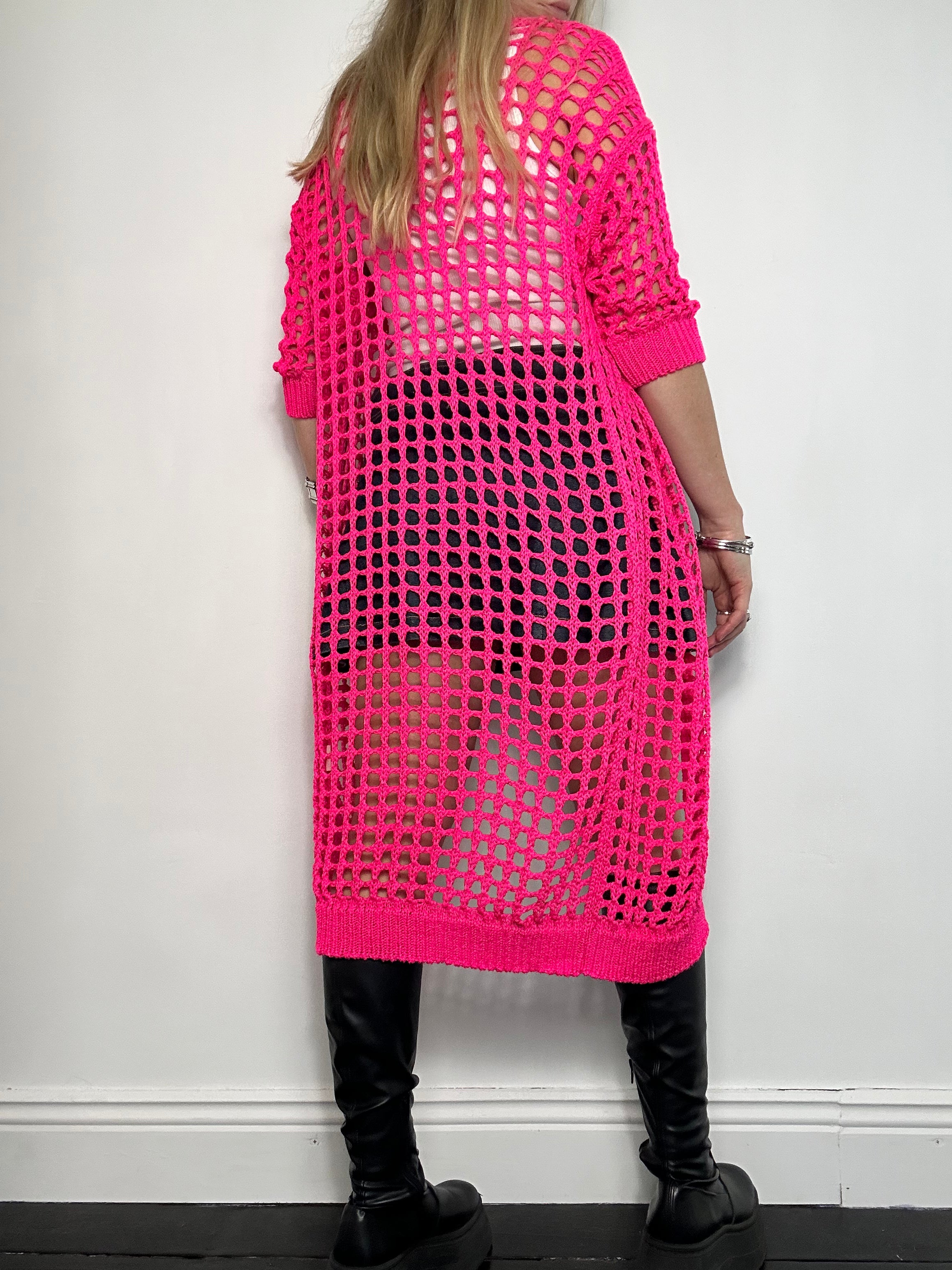 Pink Crochet Cardi Size 8