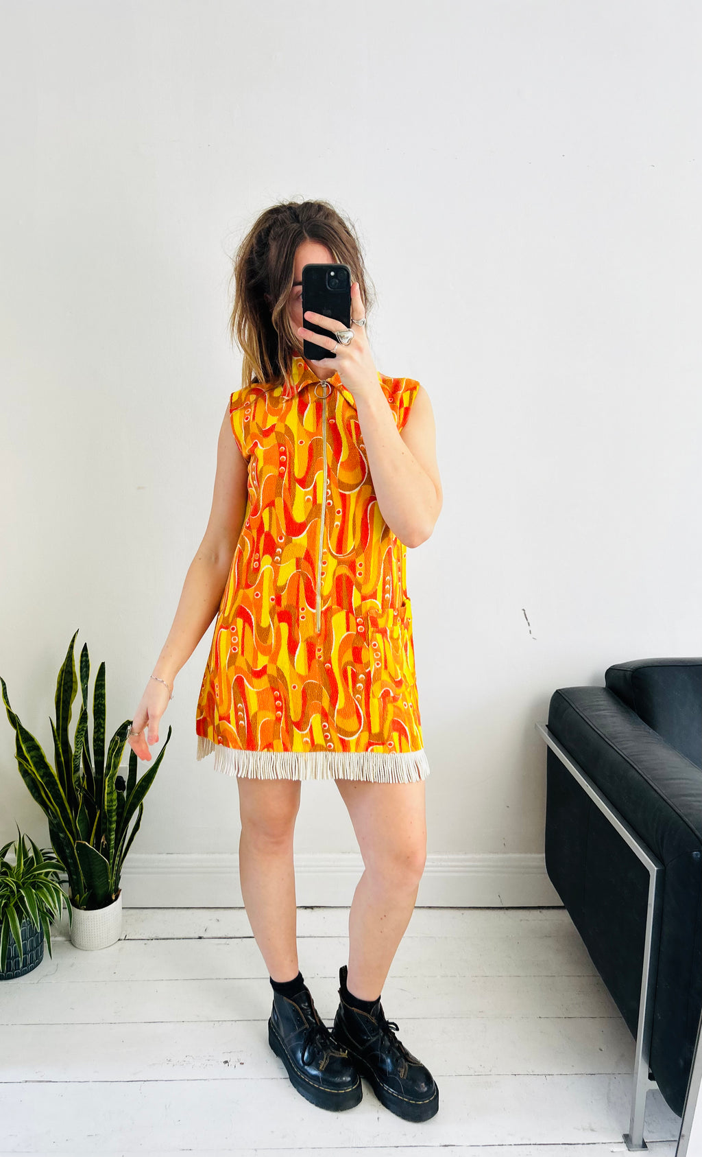 1960's Towlin Fringed Mini Dress Size 12