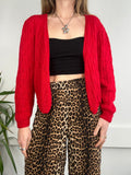 80's Red Cardigan size S