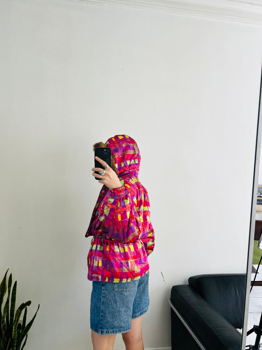 Checkered Ski Jacket Size 10
