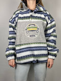Striped Grey Fleece Size M