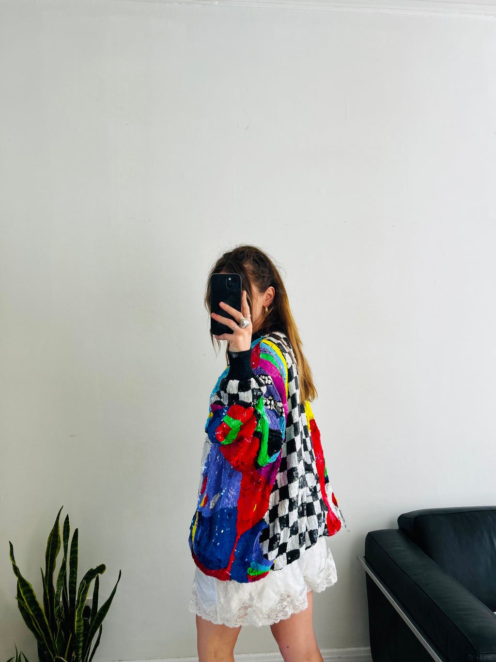 Super Rare Sequin 1980's Art Deco Bomber Jacket