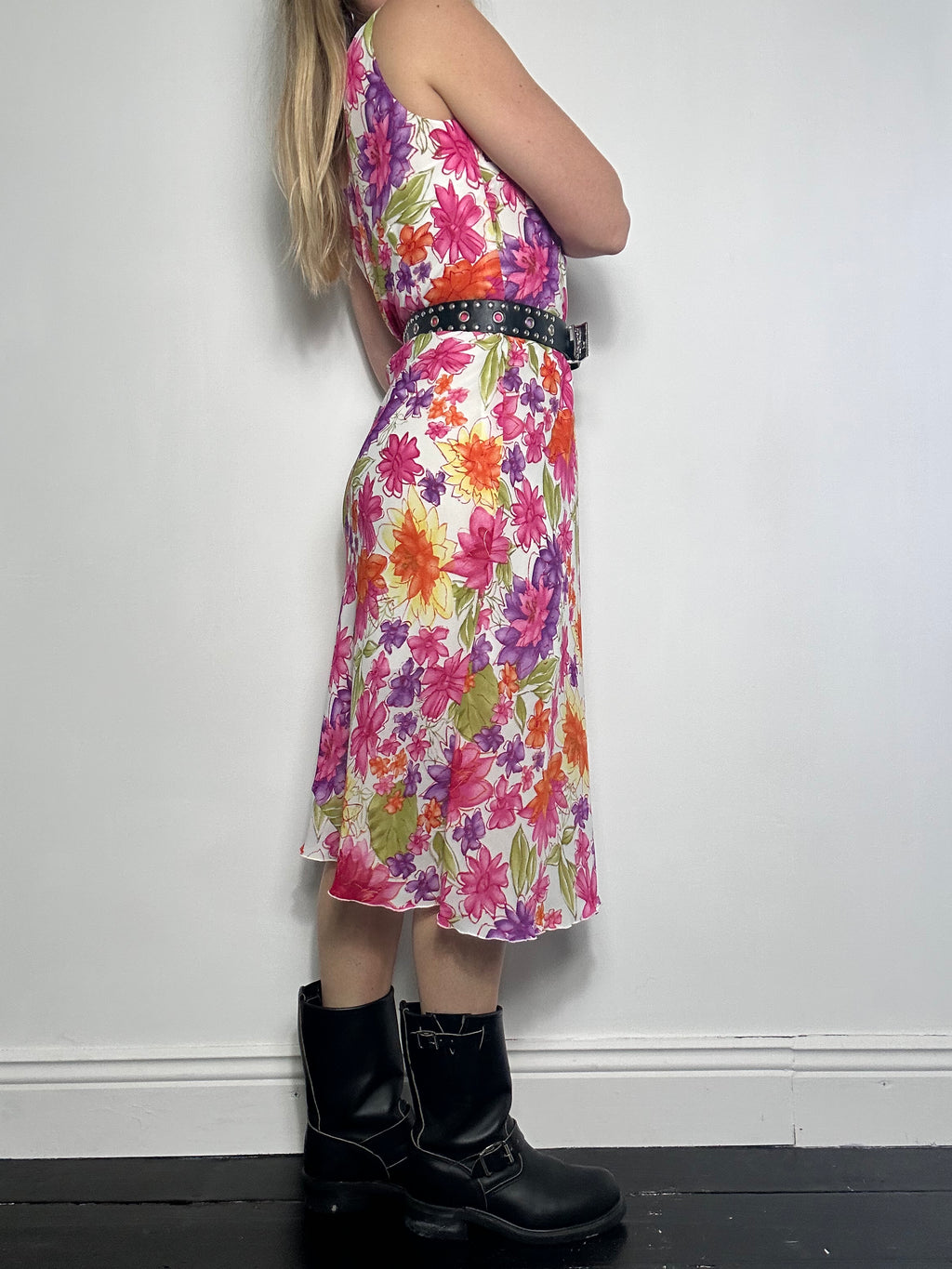 Floral 90's Midi Dress Size 8