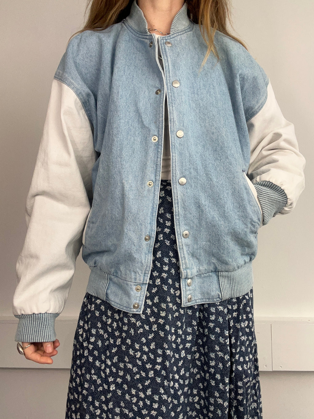 Denim 90's Bomber Jacket Size M