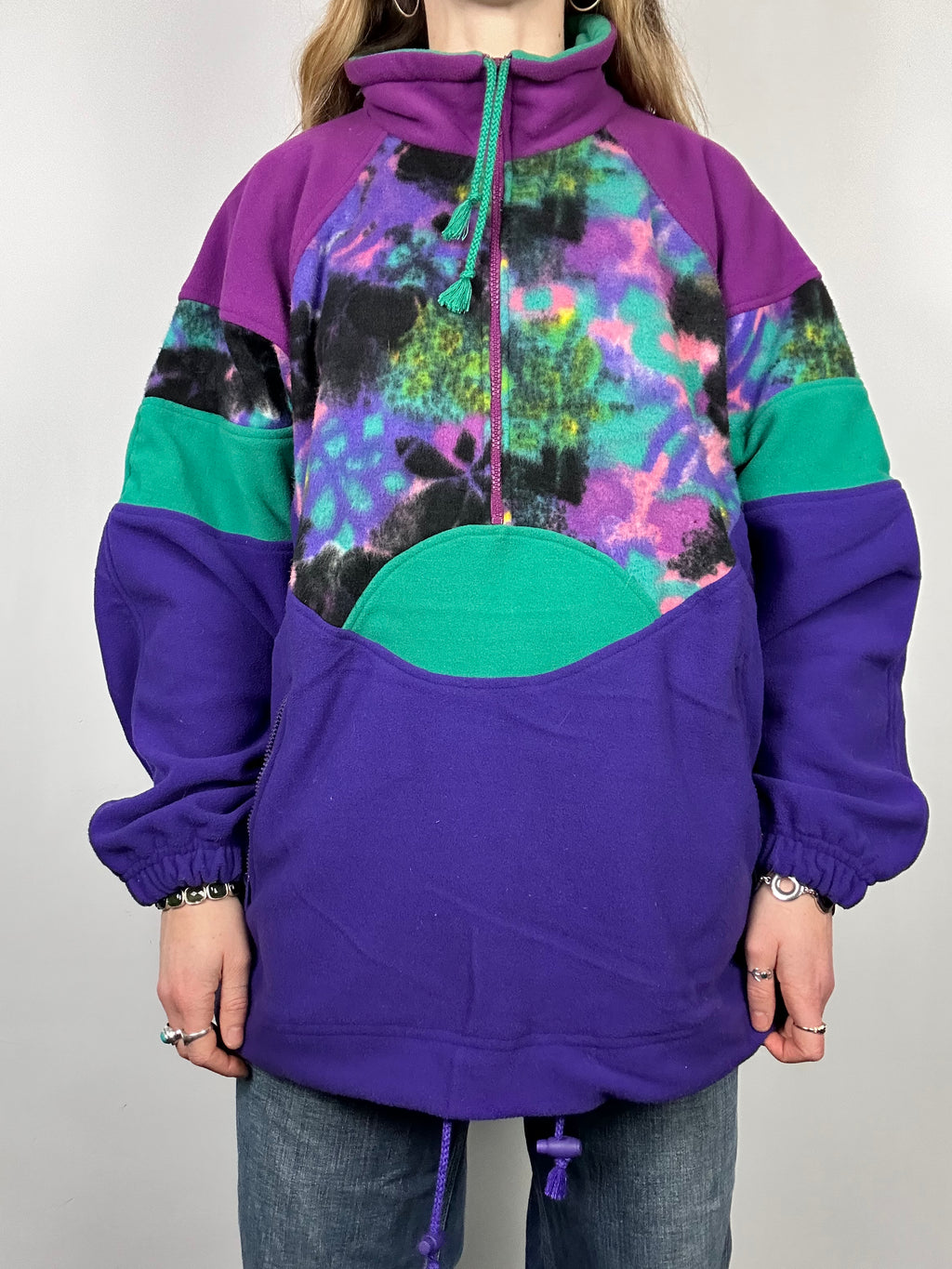 Purple 80's Fleece Size L