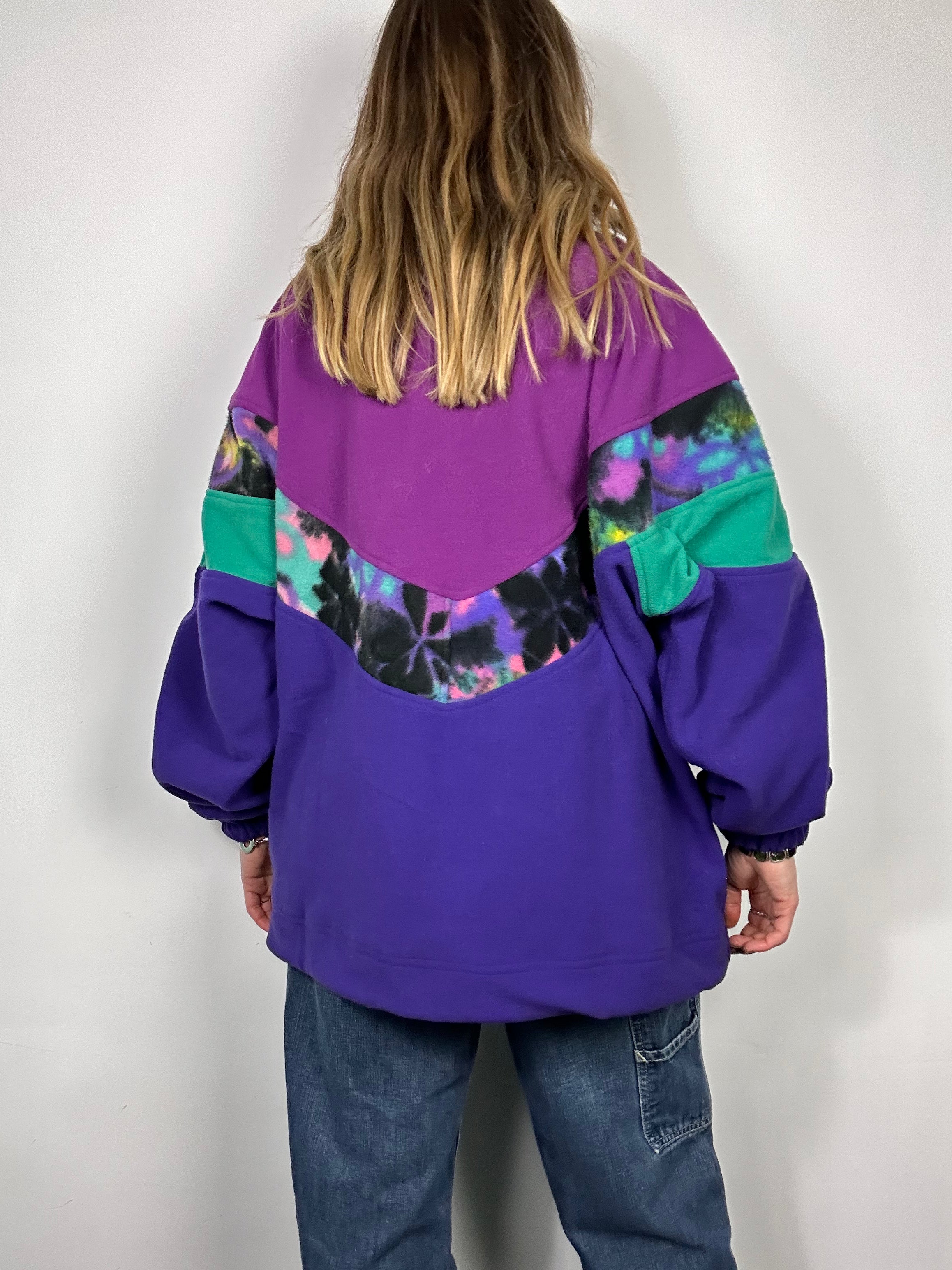 Purple 80's Fleece Size L