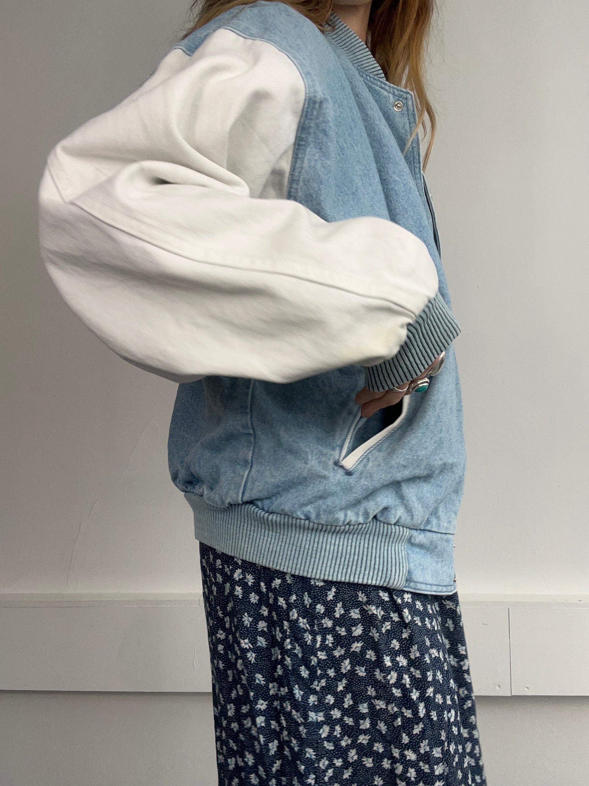 Denim 90's Bomber Jacket Size M