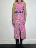 Pink Floral Midi Dress Size 8/10