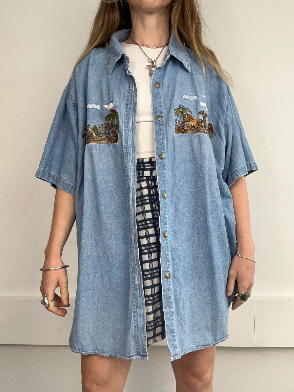 Safari 90's Denim Shirt Size Xl