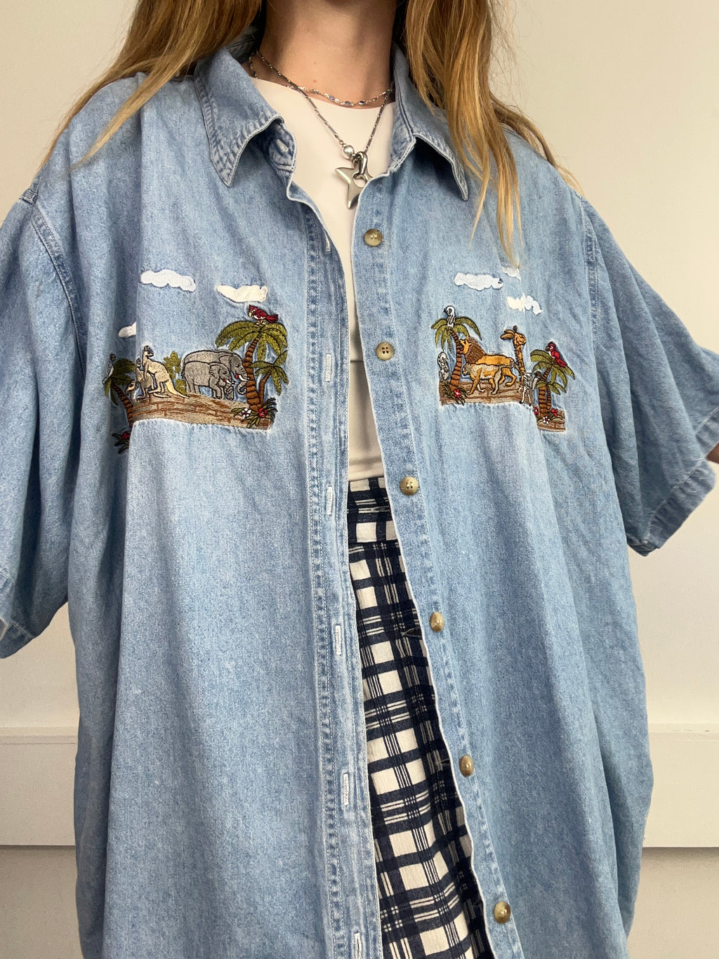 Safari 90's Denim Shirt Size Xl