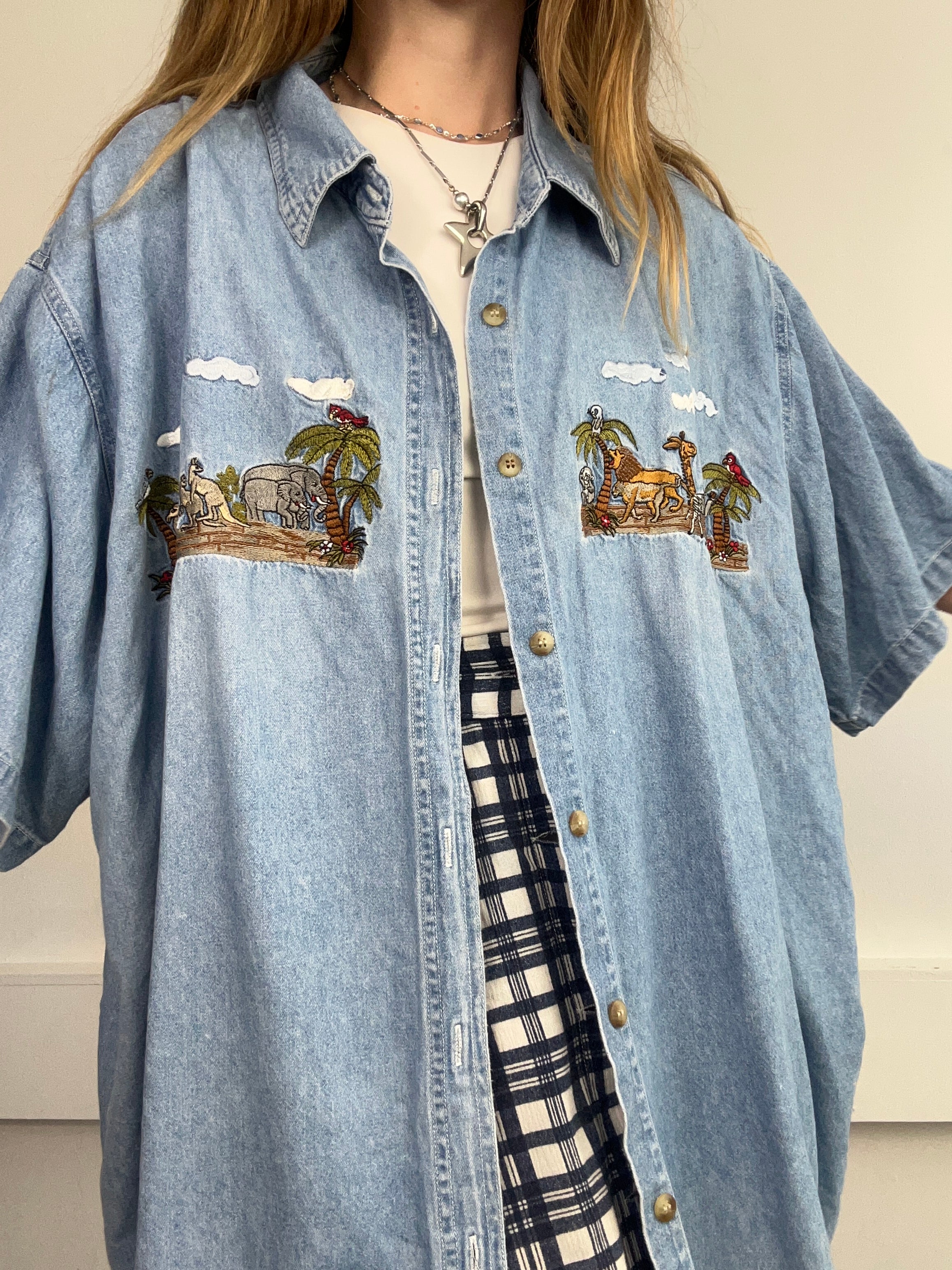 Safari 90's Denim Shirt Size Xl