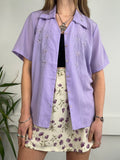 Lilac 90's Embroidered Shirt Size 10