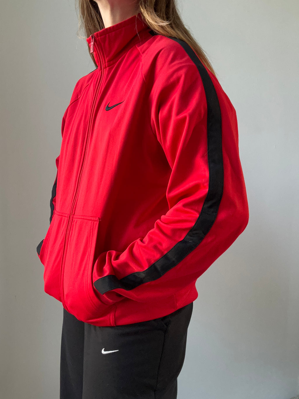 Nike Red Track Jacket Size S/M