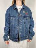 90's Embroidered Denim Jacket Size L