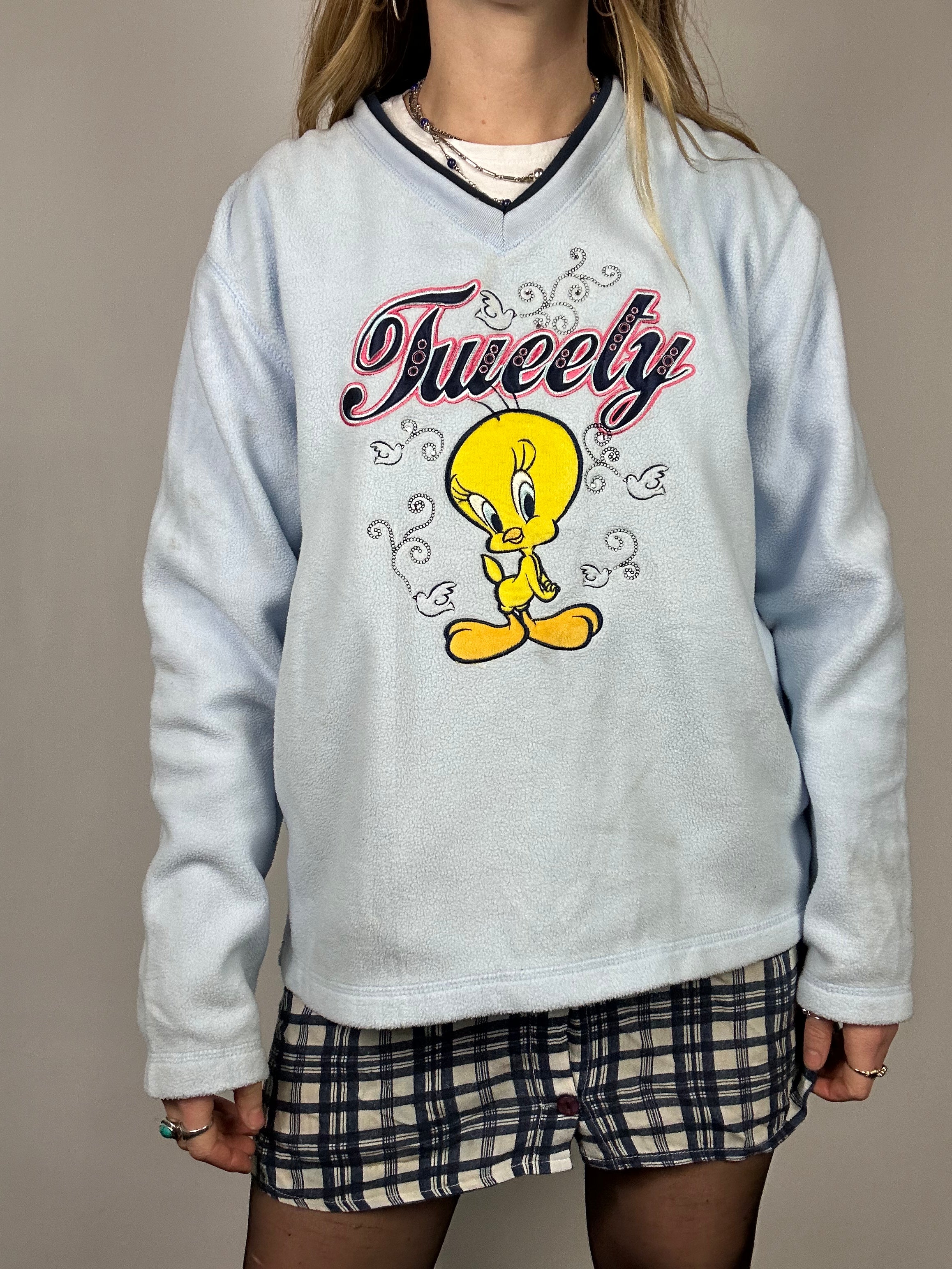Tweety Fleece Sweater Size S
